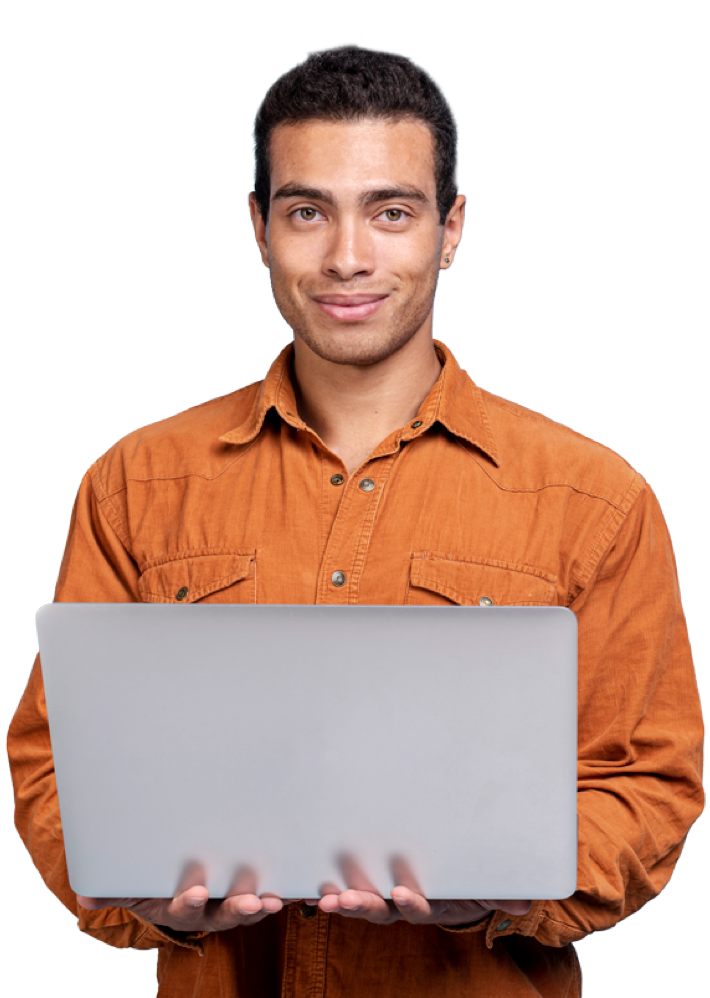 Confident Ethiopian model posing in a stylish outfit, reflecting the modern and sophisticated designs created by WubSites.